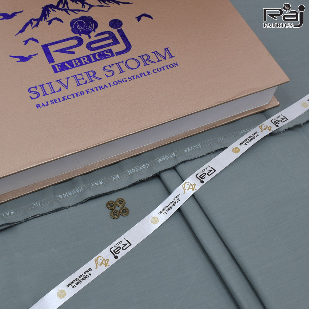 Silver Storm | Latha | Stiff Finish | Steel Grey