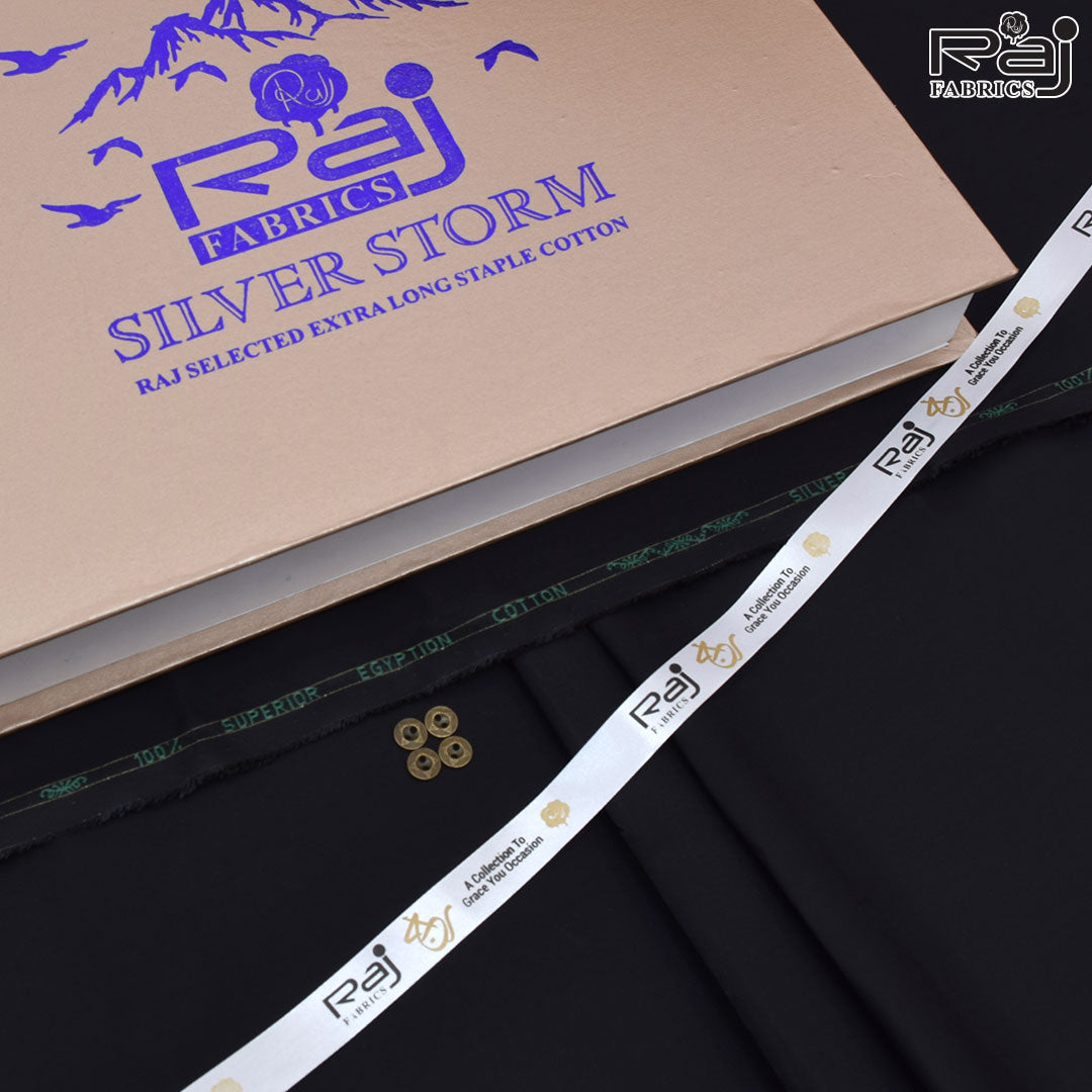 Silver Storm | Latha | Stiff Finish | Black