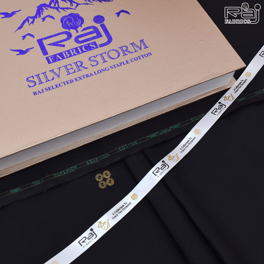 Silver Storm | Latha | Stiff Finish | Black