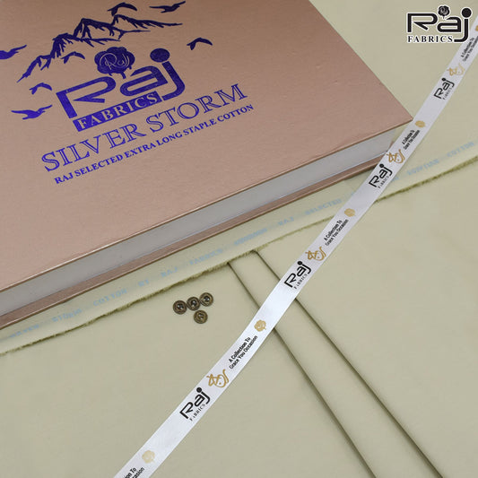 Silver Storm | Latha | Stiff Finish | Light Beige