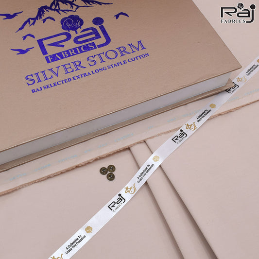 Silver Storm | Latha | Stiff Finish | Sand Beige