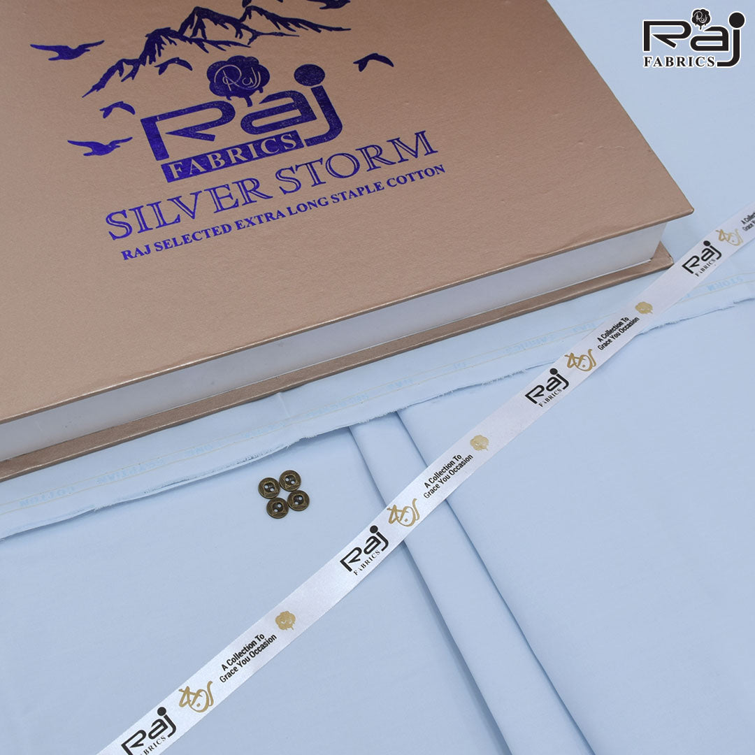 Silver Storm | Latha | Firm Finish | Sky Blue