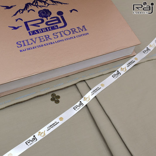 Silver Storm | Latha | Stiff Finish | Khaki Color