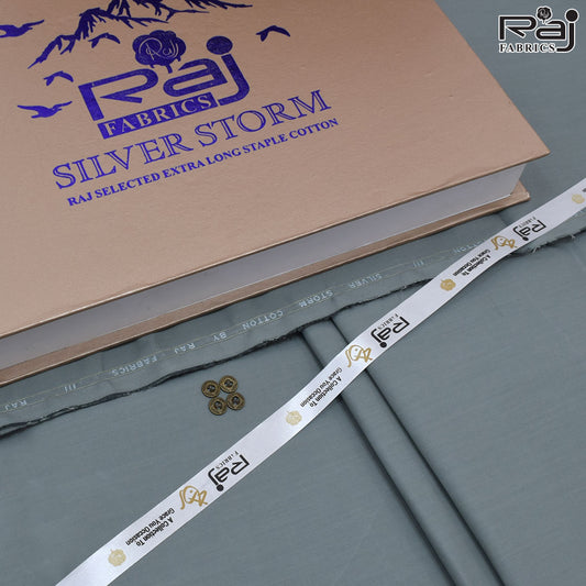 Silver Storm | Latha | Stiff Finish | Steel Grey