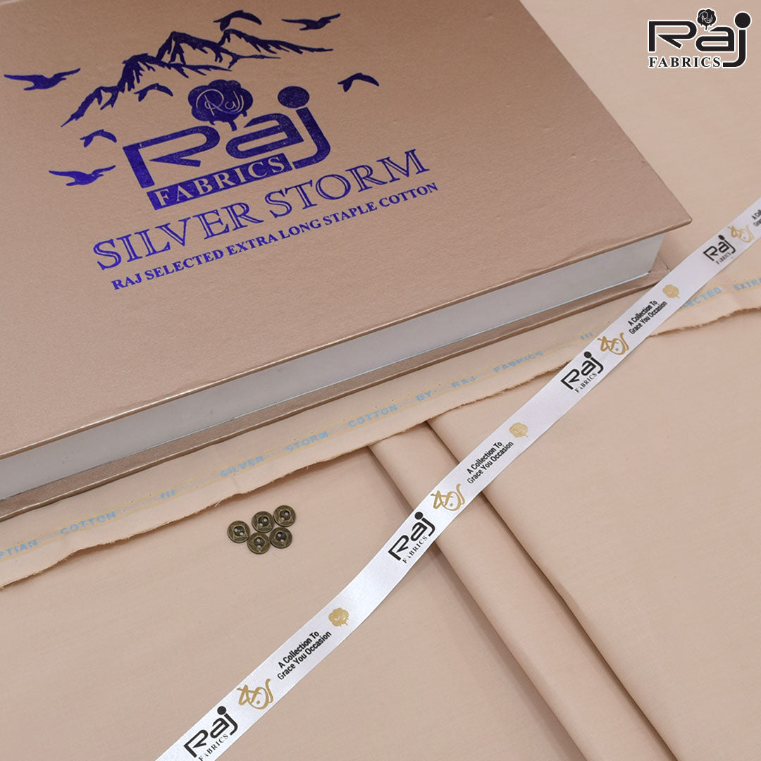 Silver Storm | Lattha | Stiff Finish |Light Beige