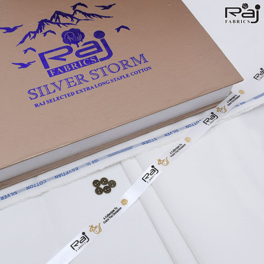 Silver Storm | Latha | Stiff Finish | Off-White