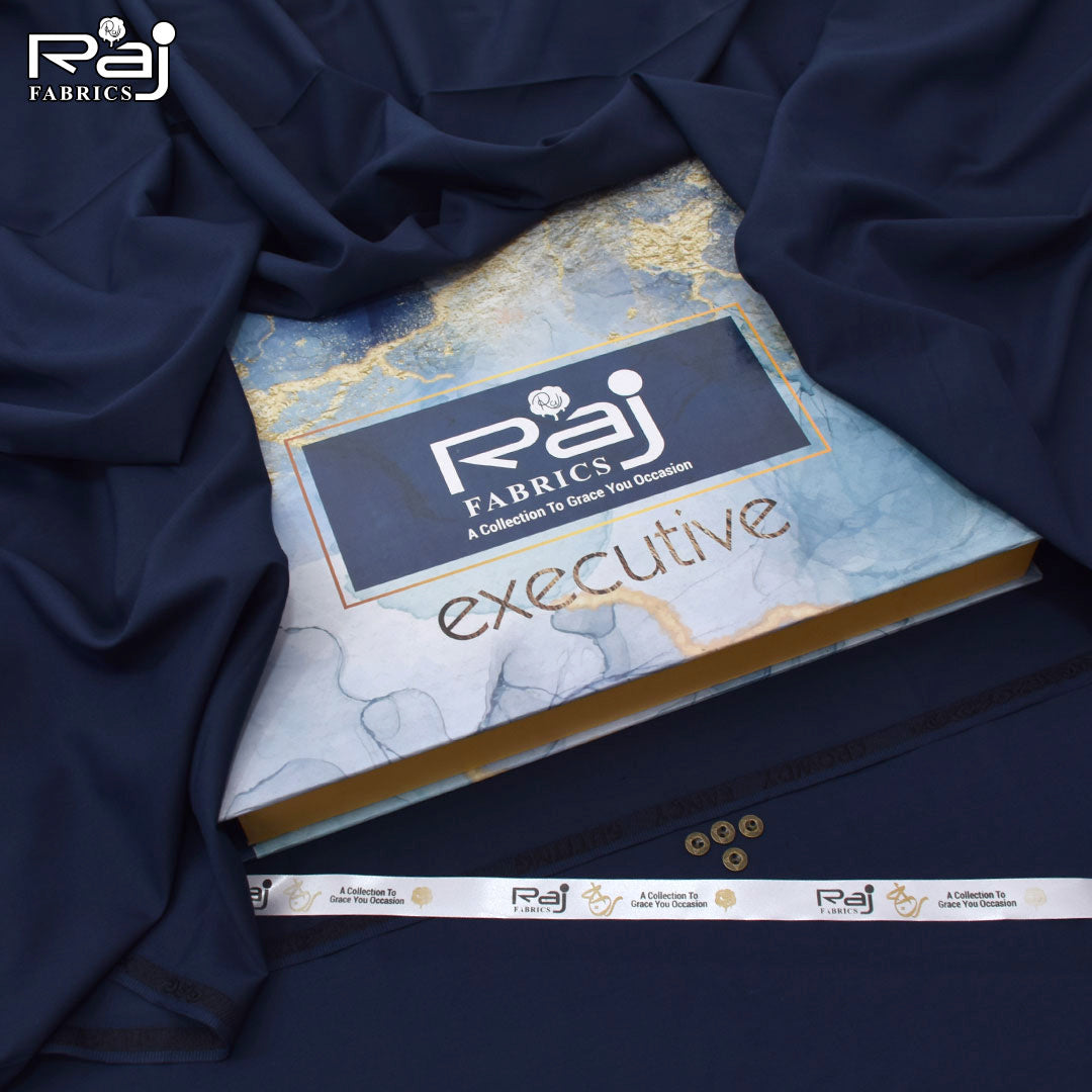 wash & Wear | Wrinkle Free Fabric |Midnight Blue