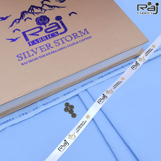 Silver Storm | Latha | Stiff Finish | Baby Blue