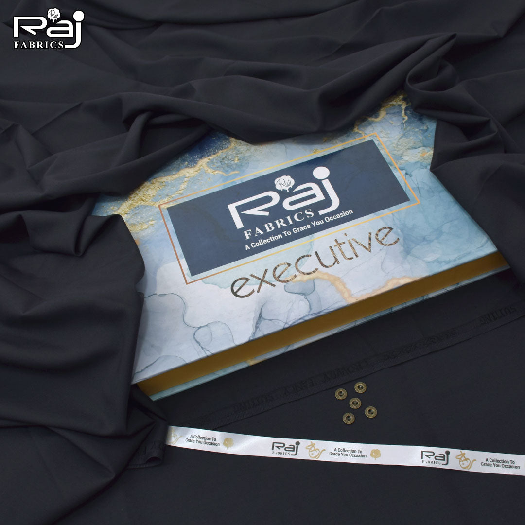 Wash & Wear | Wrinkle Free Fabric | Charcoal Black