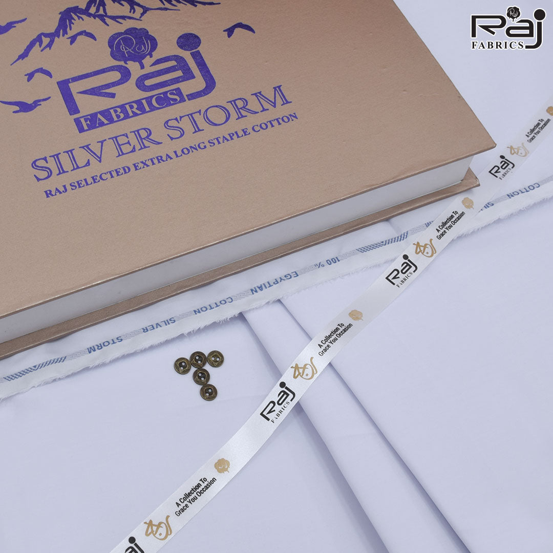 Silver Storm | Latha | Stiff Finish | White